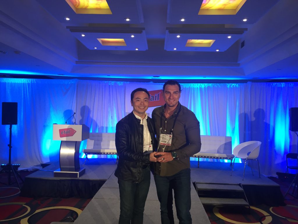 David Lui and Johnny Russo accept the Best Paid Search Program Award at Etail Canada 2017